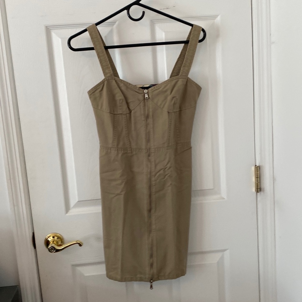 Marc By Marc Jacobs Zip Front Khaki Dress Size 0